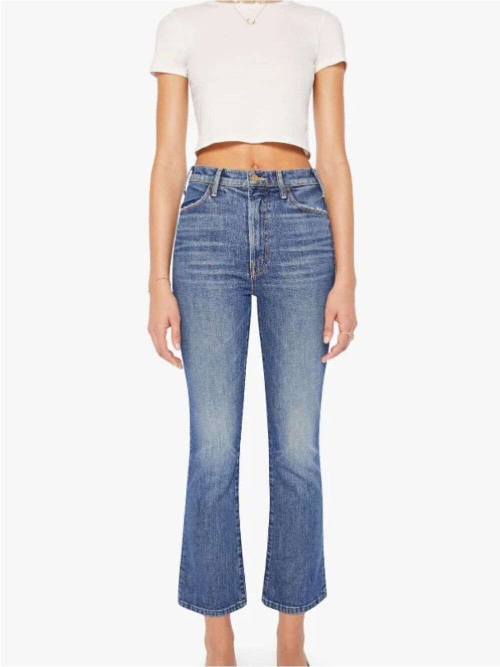 Mother Superior The Bookie Flood Jeans Puzzled Size 30 & 31 NWT
